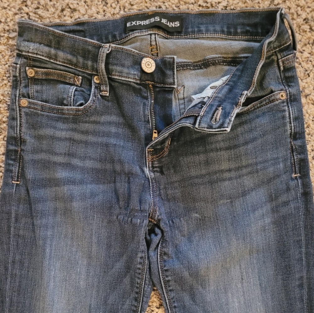 Express Barely Boot Mid Rise Jeans - Picture 6 of 6